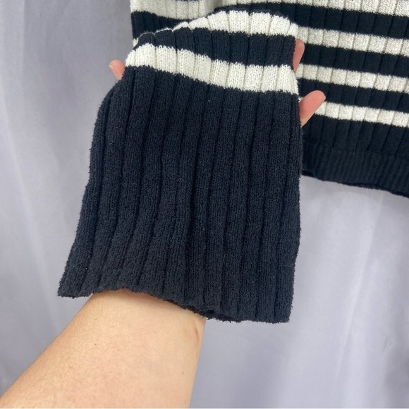 & Other Stories Black and White Striped Sweater - Picture 2 of 7